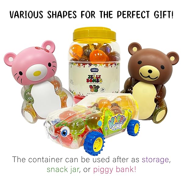 FRUIT JELLY CANDY 24 PIECES – ASSORTED SNACK FRUIT FLAVORS (STRAWBERRY, GREEN APPLE, PINEAPPLE, ORANGE, GRAPE) | TRENDING TIK TOK HIT OR MISS CHALLENGE | TREATS FOR KIDS & ADULTS | PERFECT FOR PARTIES & GIFTS, KOSHER | IMPERIAL DELIGHTS (PINK CAT)