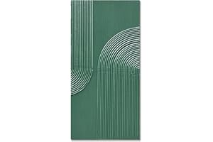 NANKAI Art Hand-Painted Thick Texture Green Minimalist Oil Painting 48x24 Inches Large Home Wall Decorative Art Oil Painting