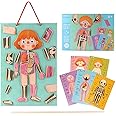 Human Body Puzzle for Kids Toddlers 90PCS Magnetic Boy Girl Anatomy Play Set Body Parts Organs Muscles Skeleton and Bones Wooden Puzzle Toys Aged 3+ Educational Learning Preschool Toys