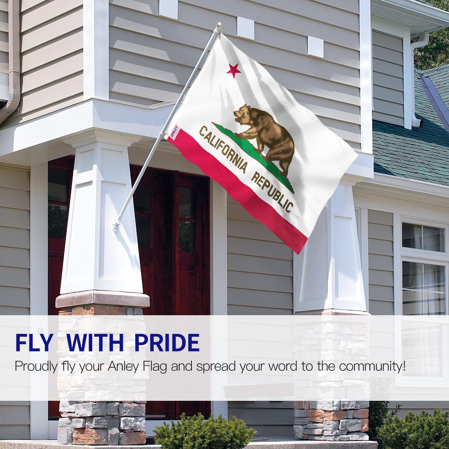 ANLEY Fly Breeze 4x6 Foot California State Flag, Vivid Color and UV Fade Resistant - Image 3