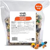 Snak Club Energizer Trail Mix with Roasted Salted Peanuts, Raisins, M&amp;M&rsquo;S Chocolate Candies, Roasted Almonds, Protein Snacks, Gluten-Free and Kosher Snack, 44 oz Bulk Bag