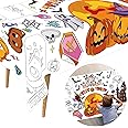 Amazon.com: Halloween Giant Coloring Tablecloth, Large Halloween ...