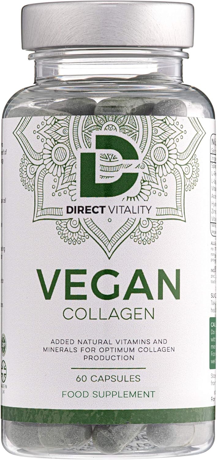 Vegan Collagen Supplement 700mg Uk Made Capsules Spirulina L Lysine L Proline Acerola Cherries Vitamin C B12 Zinc Hyaluronic Acid Amazon Co Uk Health Personal Care