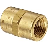 Eaton Weatherhead 3300X4 Brass CA360 Fitting, Coupling, 1/4" NPT Female (Pack of 10)