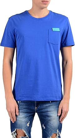 white and royal blue mens t shirt