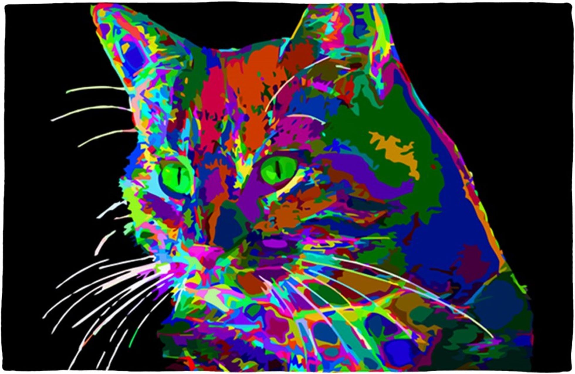 Gueskie Pop Art Abstract Cat Rugs Home Entrance Floor Doormat 50 x 80cm