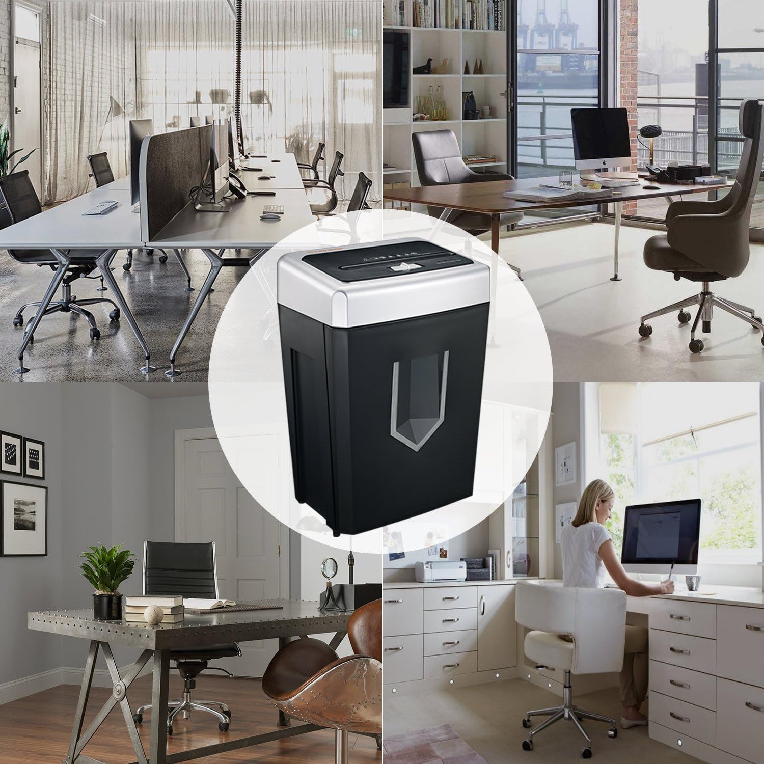 Bonsaii 14-Sheet Cross-Cut Heavy Duty Paper Shredder, 30-Minute Continuous Running Time, Credit Card/Staples Shredders for Office, Quiet Shredding Machine with Jam Proof System (C169-B) : Electronics