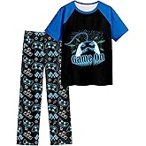 PASHOP Boys Pajamas Little Big Boys Pajamas Short Sleeves and Pants 2 Pieces Summer Pjs Set Kid Sleepwear Size 8-14