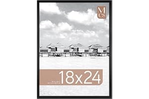 MCS Foundation 18x24 Poster Frame Traditional Black, Vertical & Horizontal Wall Hanging Large Picture Frame for Photos, Posters & Art Prints (1-Pack)