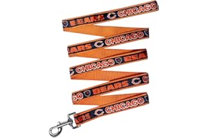 NFL PET Leash, Small, Chicago Bears Dog Leash, Football Team Leash for Dogs & Cats. A Shiny & Colorful Dog & Cat Leash with E