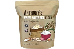 Anthony's Sweet White Rice Flour, 3 lb, Glutinous Rice Flour, Gluten Free, Non GMO, Product of the USA