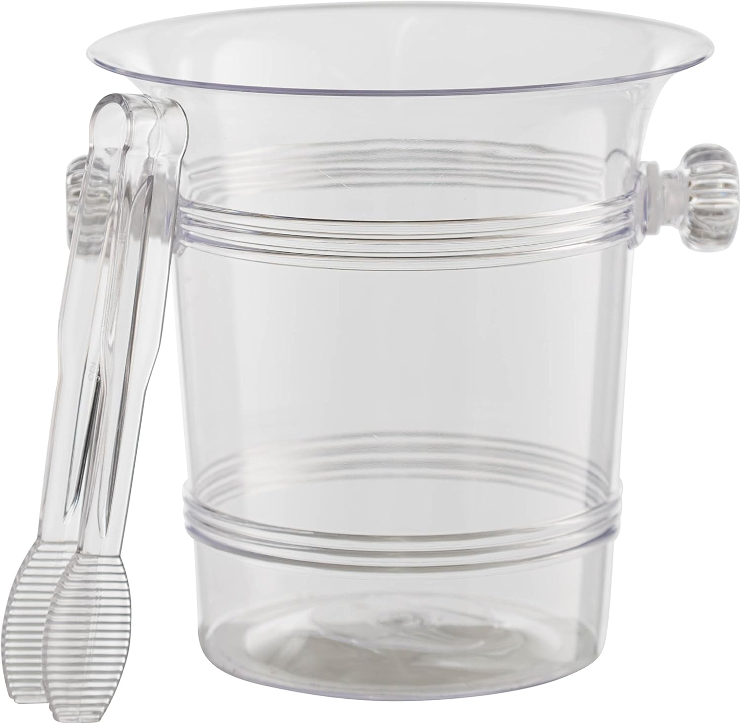 Clear Ice Bucket with Tong Kitchen & Dining