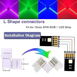 FSJEE 12MM 5PIN RGBW LED Strip Connector Kit with