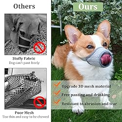 Mayerzon Dog Muzzle, Soft Mesh Muzzle for Small