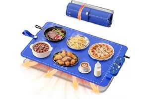 FJAU Warming Mat for Food， Extra Large 26"x15", 7 Heat Levels, 8 Hour Timer | Electric silicone heating mat for food, counter