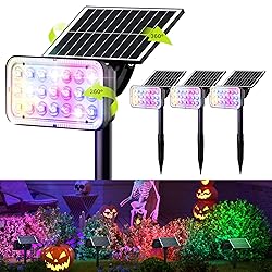 JACKYLED Color Changing Solar Spot Lights