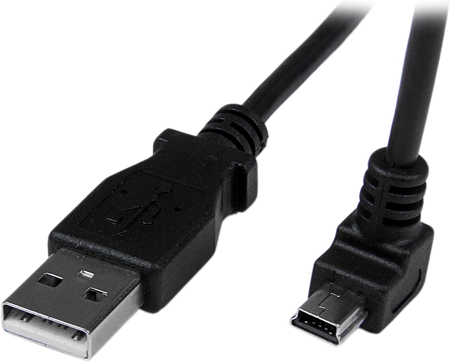 StarTech.com (2m) Mini USB Cable A to Down Angle Mini B, Black, 6 ft/2 m
