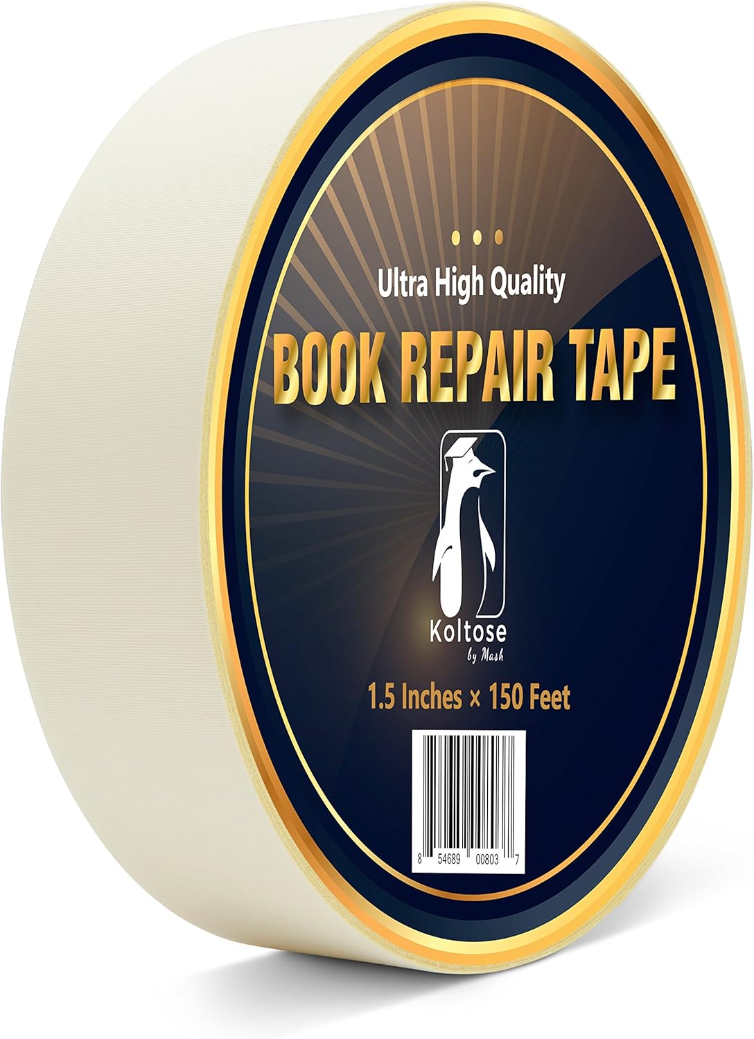 White Bookbinding Tape, Extra Long White Cloth Book Repair Tape for Bookbinders, 1.5 Inches by 150 Feet