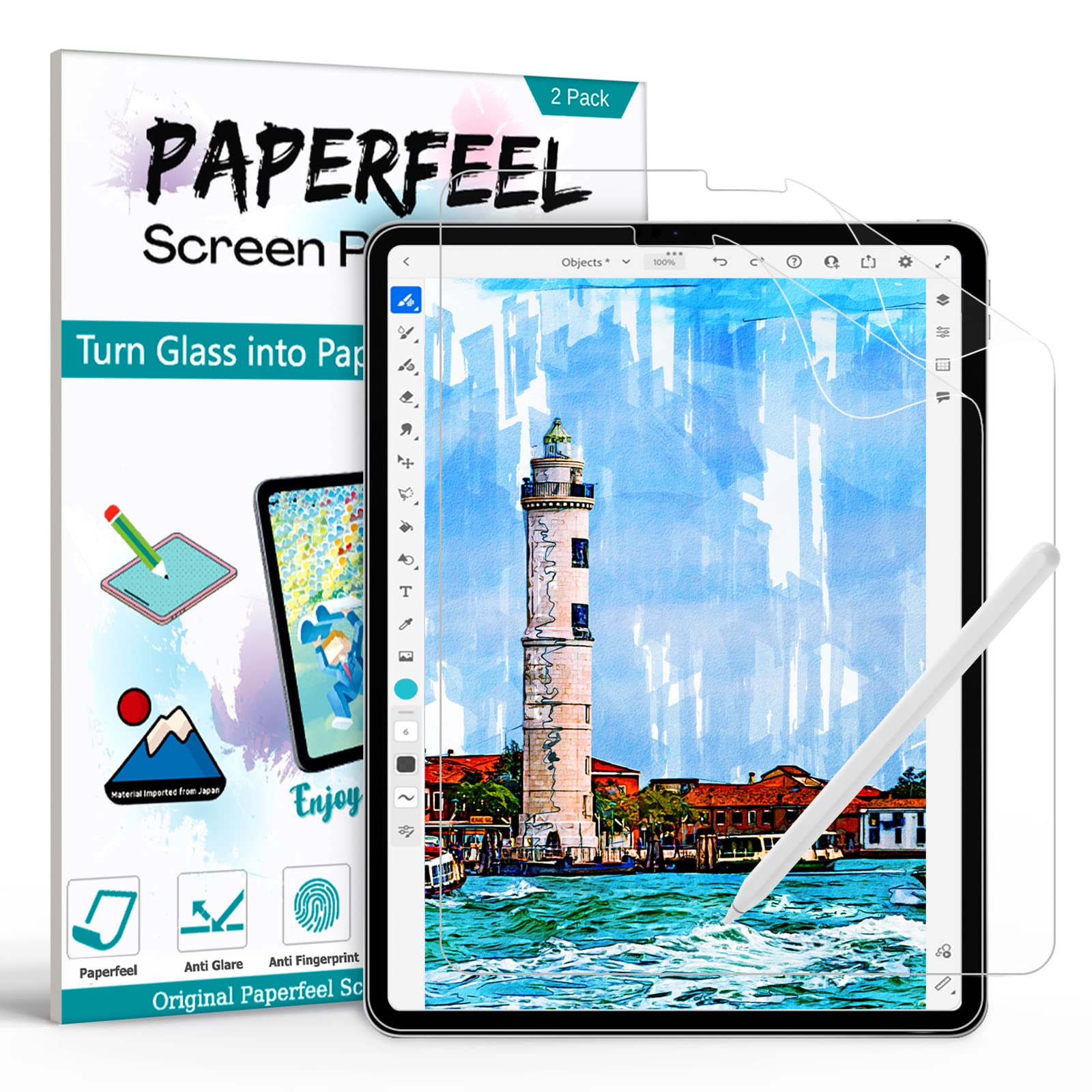 [2 Pack] Screen Protector for iPad Pro 11 Inch (2022-2018), iPad Air 5/4 2022/2020 (5th/4th Generation 10.9 inch), Matte PET Paper Film for Drawing, Writing - Anti Glare, Anti Fingerprint
