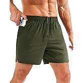 MAGCOMSEN Men's Running Shorts 5" Quick Dry Lightweight Hiking Shorts with Pockets for Workout Athletic Gym