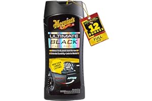 Meguiar's Ultimate Black Plastic Restorer, Car Plastic Restorer Gives New Life to Exterior Plastic, Vinyl and Rubber Trim 12 
