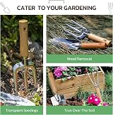 Grenebo 9-Piece Stainless Steel Garden Tools Set with Tote Gray view 6