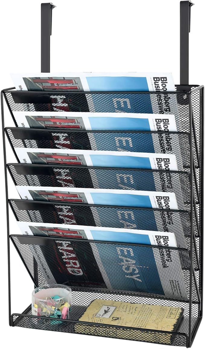 Samstar Hanging Wall File Organizer, 5Tier Vertical Wall Mount File