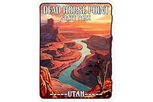 NO THORNS MEDIA Dead Horse Point State Park Utah Sticker Decal Vinyl Waterproof for Water Bottle Mug Passport Scrapbook Notebook Laptop Tumbler 4" ID44990
