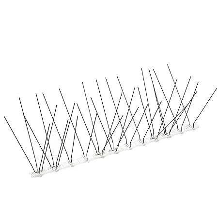Taubenabwehr Spikes 1 mtr, 3 mtr oder 5 mtr I mit Spatzenabwehr I Taubenspikes Edelstahl 4 Reihig I Sichere Vogelabwehr für T
