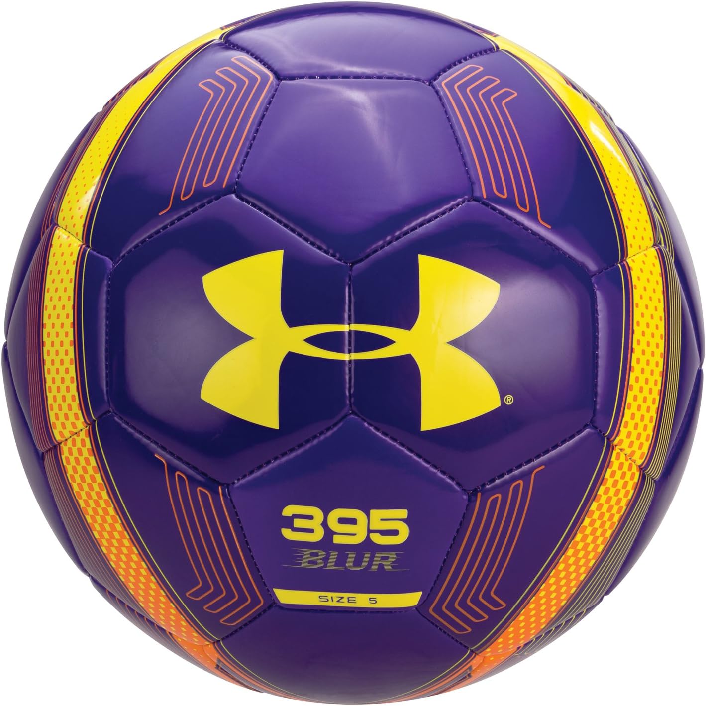 Under Armour 395 Blur Soccer Ball, Size 4, Caspian Purple/Vivid
