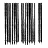 Straight-Rebar-Ground-Stakes 16Inch,Black Coated