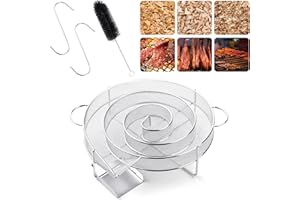 BAIWANT Cold Smoke Generator Stainless Steel for Hot and Cold Smoking with Hooks and Brush for BBQ Grill Smoker Perfect for S