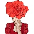 Gionforsy Fascinators Hat Flower Tea Party Hats for Women Feather Kentucky Derby Hat for Wedding