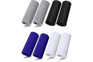 Sumind 8 Pieces 6 Inch Wrist Sweatband Sports Wristbands Tennis Elastic Athletic Wristband for Men and Women Wide Wrist Protection Band Long Size for Basketball Running