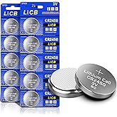 LiCB 10 Pack CR2450 Battery 3V Lithium CR 2450