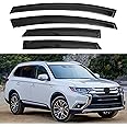 IG Window Visor for Mitsubishi Outlander 2014-2021, Rain Guard Tape-On Extra Durable Sun Wind Side Vent Window Deflector 2014 2015 2016 2017 2018 2019 2020 2021 (Not for Sport Model)