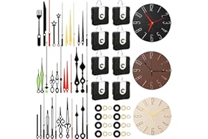 PARAOR 8 PCS High Torque Quartz Clock Movement Mechanism Replacement Clock Kit with 12 Different Pairs of Clock Hands for DIY Repair Clock Parts Shaft Lengths 12mm 15.5mm 21.5mm (01)