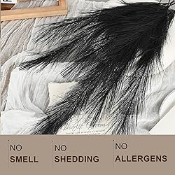 U-LIAN 36PCS Black Faux Pampas Grass 21.7