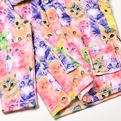 Girls Warm Winter Pajamas Kids Cat Pjs Set Plush