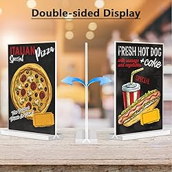 MaxGear Acrylic Sign Holder 8.5x11 6 Pack, Double
