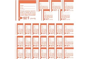 Relaxweex 24 Count Dishwasher Temperature Test Strips 160°f Heat Test Labels for Commercial Home Dishwashers Waterproof Adhesive Stickers