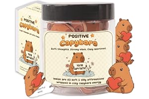 KATINAT Positive Capybara Jar - 60 Positive Affirmation Cards For Women, Girls, Cards to Reduce Anxiety & Increase Relaxation, Capybara Gifts For Women, Kids, Teen Girl Gifts Trendy Stuff