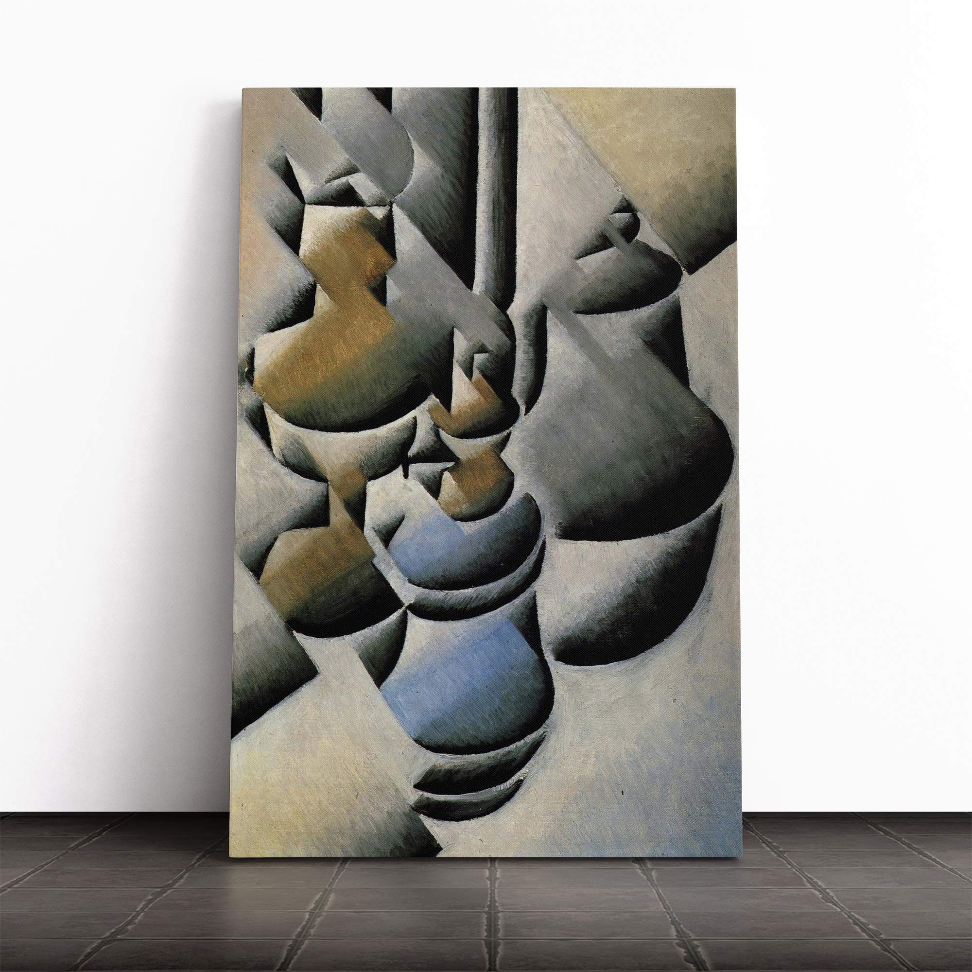 Juan Gris Still Life (4) Canvas Print | Gallery Wrapped 30mm Frame Wall Art | 20x14 inches | Ready to Hang | Modern Still Life Picture | Living Room Bedroom Lounge Office