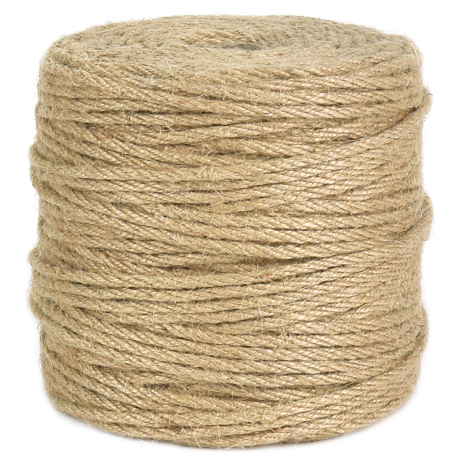 tenn well 100M Jute Twine String, 4 Ply 4mm Thick Garden Twine String for DIY Crafts, Gift Wrapping, Bundling Packing and Gardening (Brown)