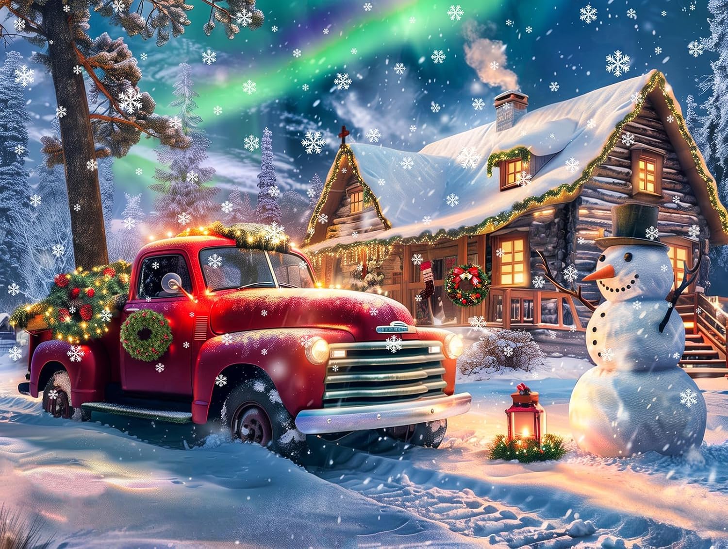 Christmas Puzzles for Adults 1000 Piece-Xmas Snowy Night jigsaw puzzle adults 1000 piece puzzle 2025 Christmas 1000 jigsaw puzzles for adults