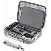Flymile Carrying Case for Insta360 X5/X4 Air Camera, PU Portable Shoulder Large Hard Shell Bag – Protective Travel Storage Case for Bullet Time Handle/Selfie Stick and Other Accessories, Gray