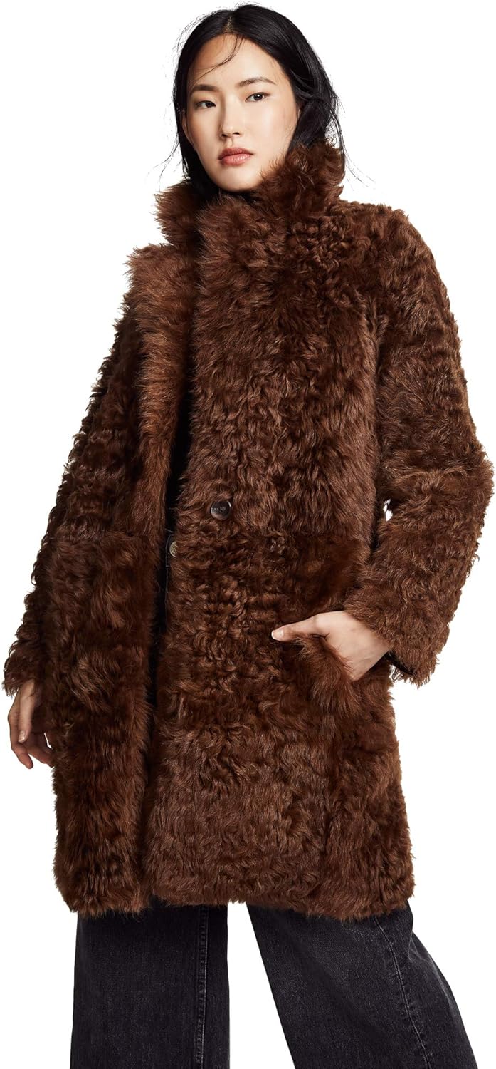 vince reversible shearling cardi coat