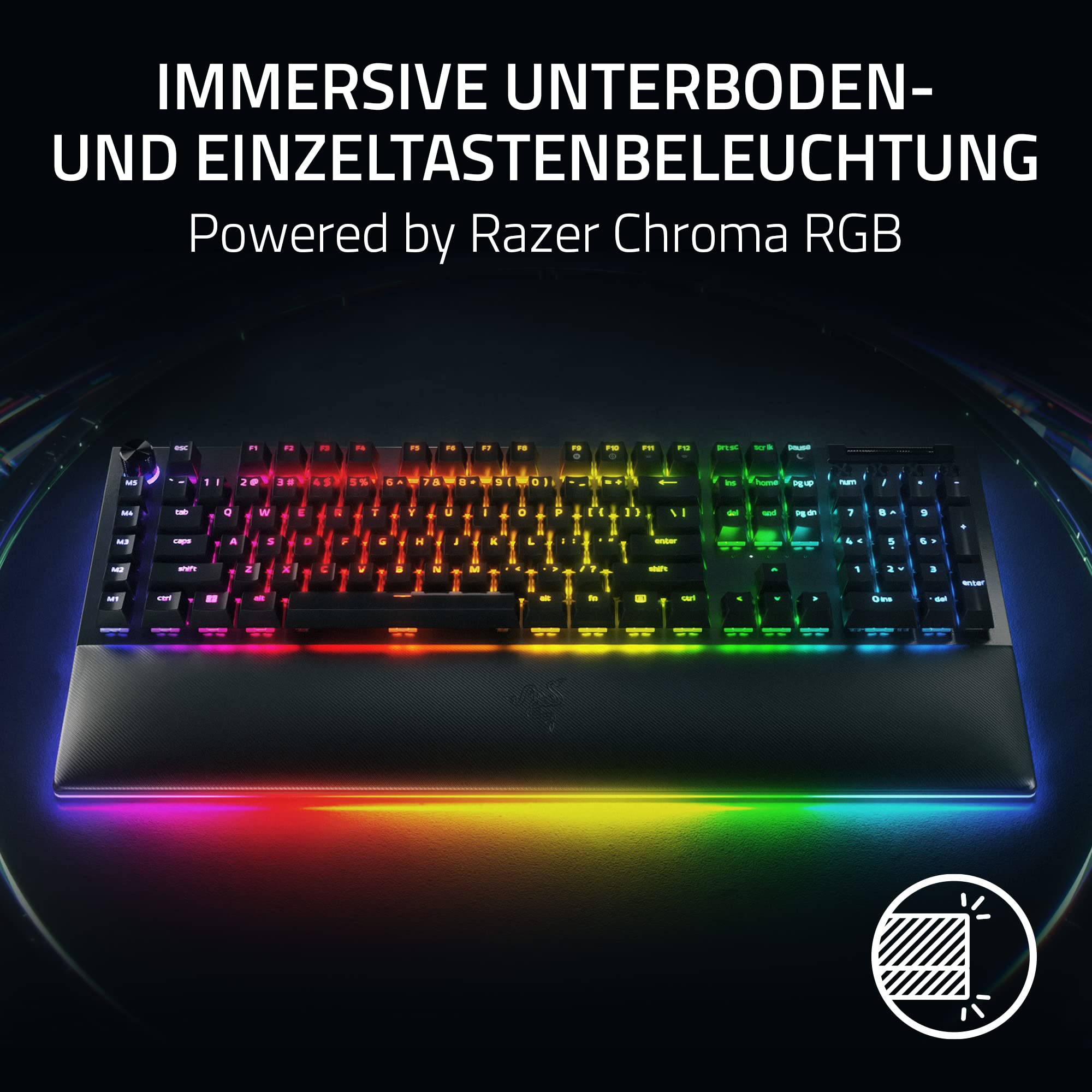 Razer BlackWidow V4 X Minecraft Edition - Mechanische Gaming-Tastatur - Chroma RGB (grüne Clicky Switches, 6 dedizierte Makro-Tasten, Doubleshot-ABS-Tastenkappen) QWERTY US-Layout | Minecraft 3