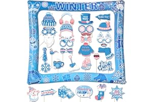 Frozen Winter Wonderland Party Inflatable Selfie Photo Frame & Photobooth Props Set Snowflake Snowman Blow Up Picture Frame L