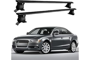 Crossbar Fit for Audi A4 B8 8K 2007-2015 Cross Bars Cargo Luggage Carrier Roof Rack Black Without Side Rail 2PCS Aluminum Ant